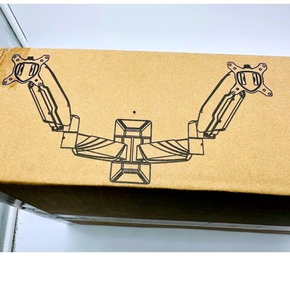 MOUNT PRO Dual Monitor Wall‎ Mount PR7008 Gas Spring Full Motion Arms Black